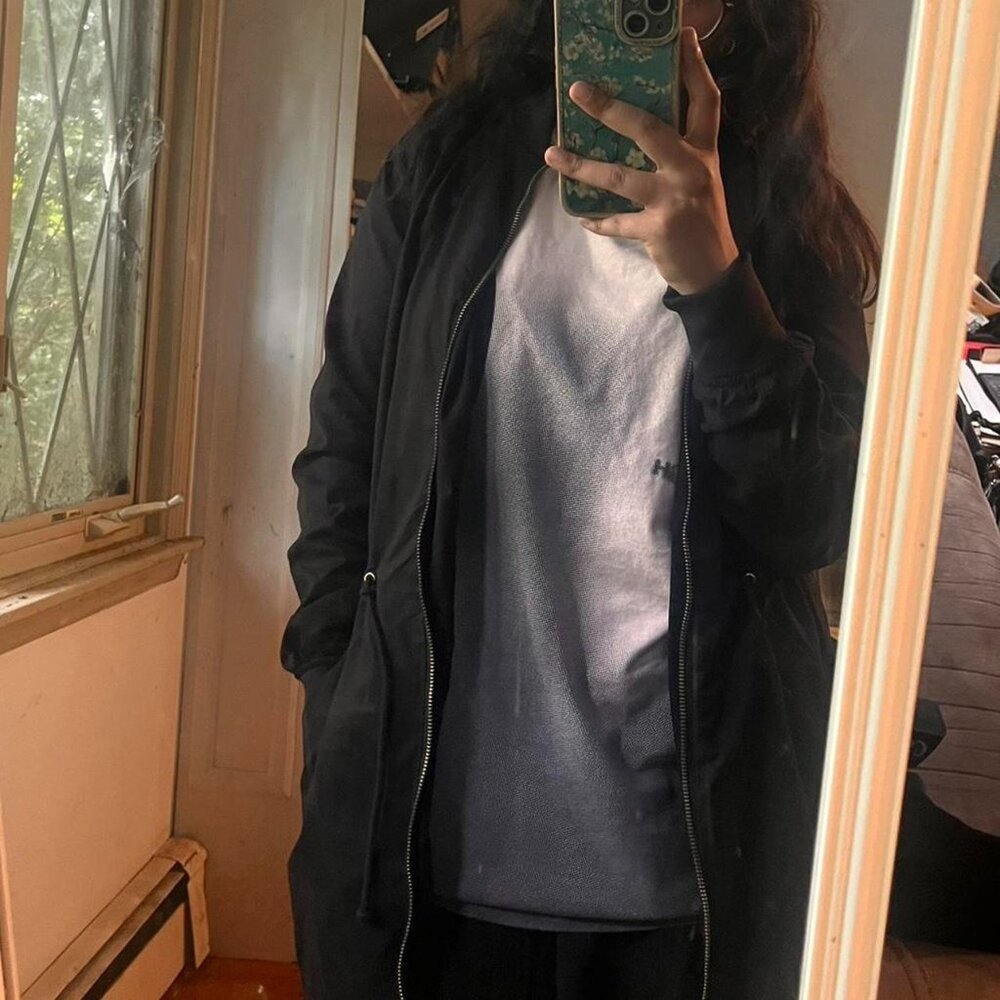 Black light trench coat with pockets from H&M